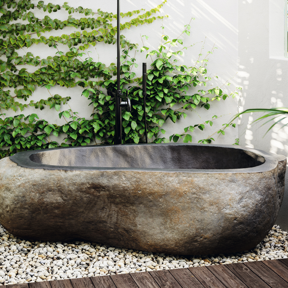 BAÑERA EXENTA MOD MOAI PIEDRA DE RIO