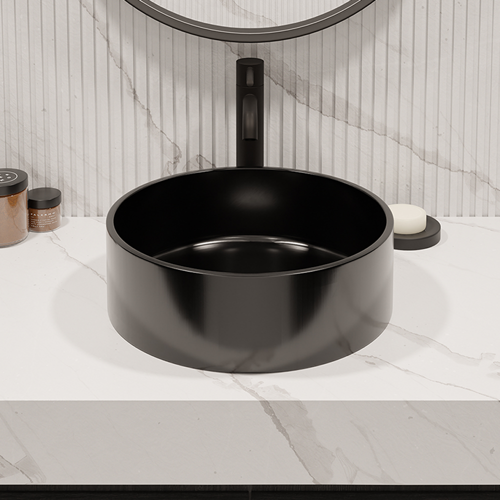 LAVABO SOBRE ENCIMERA MOD ACRIS ACERO INOX 37X14